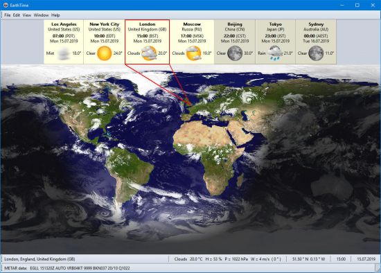تحميل برنامج EarthTime لساعة عالمية رقمية