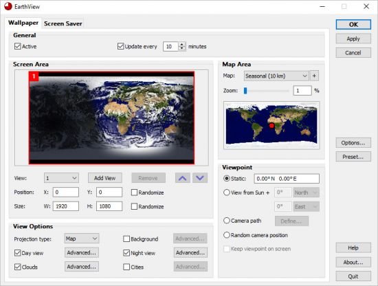 تحميل برنامج EarthView للخلفيات الحية