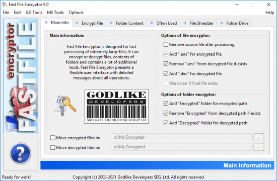 تحميل برنامج Fast File Encryptor لتشفير وفك تشفير الملفات والمجلدات