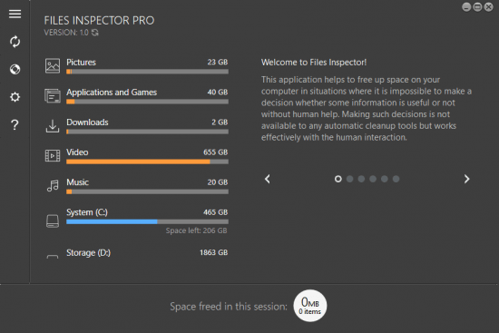 تحميل برنامج Files Inspector Pro لاستعادة مساحة التخزين