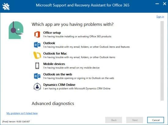 تحميل برنامج Microsoft Support and Recovery Assistant Enterprise لحل المشكلات الشائعة