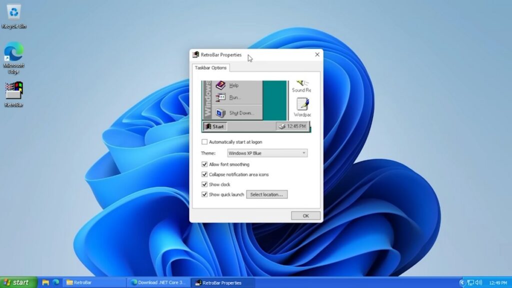 تحميل برنامج RetroBar لاستبدال شريط المهام الحديث