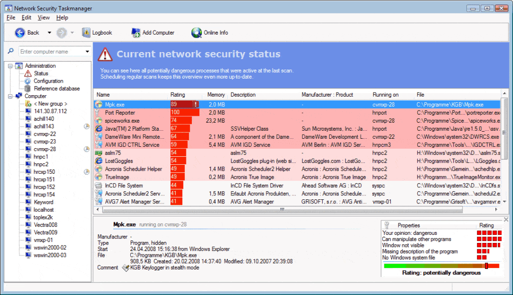 تحميل برنامج Security Task Manager لمراقبة وتحليل جميع البرامج المستخدمة