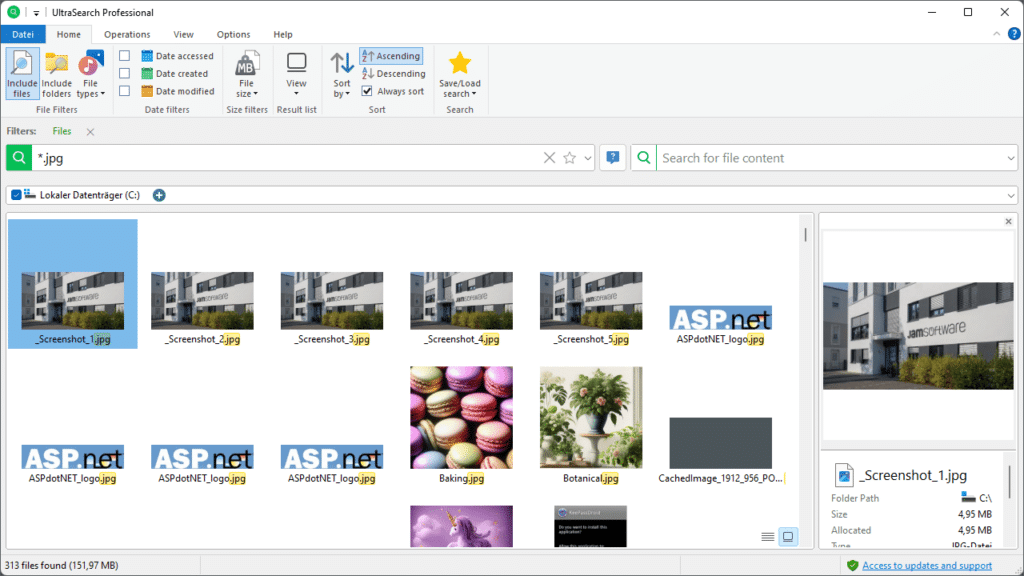 تحميل برنامج UltraSearch Pro للبحث الفوري والسريع