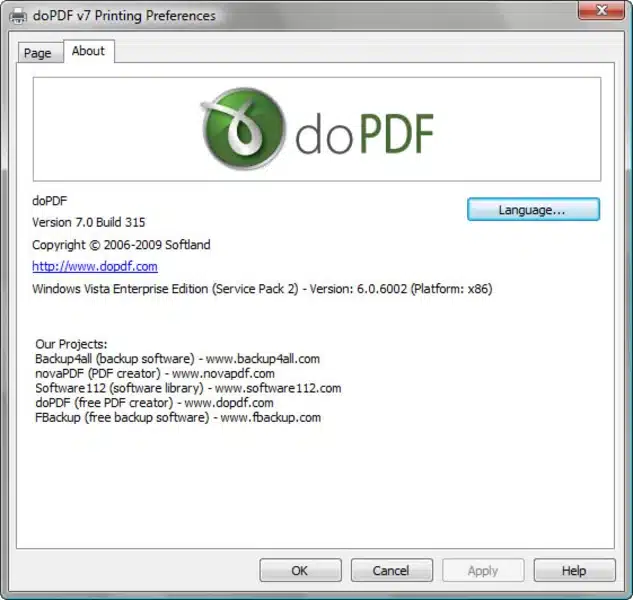 تحميل برنامج doPDF تحويل أي مستند قابل للطباعة إلى ملف PDF
