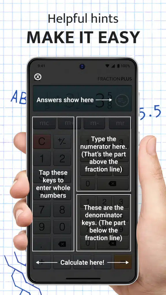 تحميل تطبيق Fraction Calculator Plus آلة حاسبة احترافية