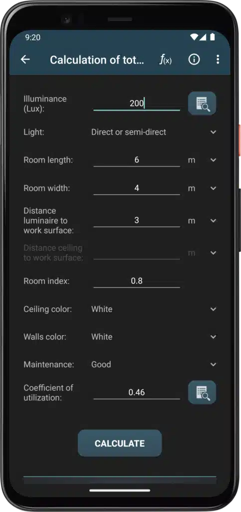 تحميل تطبيق Lighting Calculations لتصميم أنظمة الإضاءة