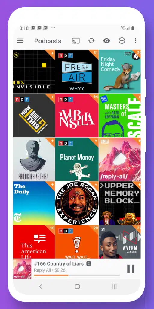 تحميل تطبيق Podcast Addict Podcast player للأستماع الي البودكاست