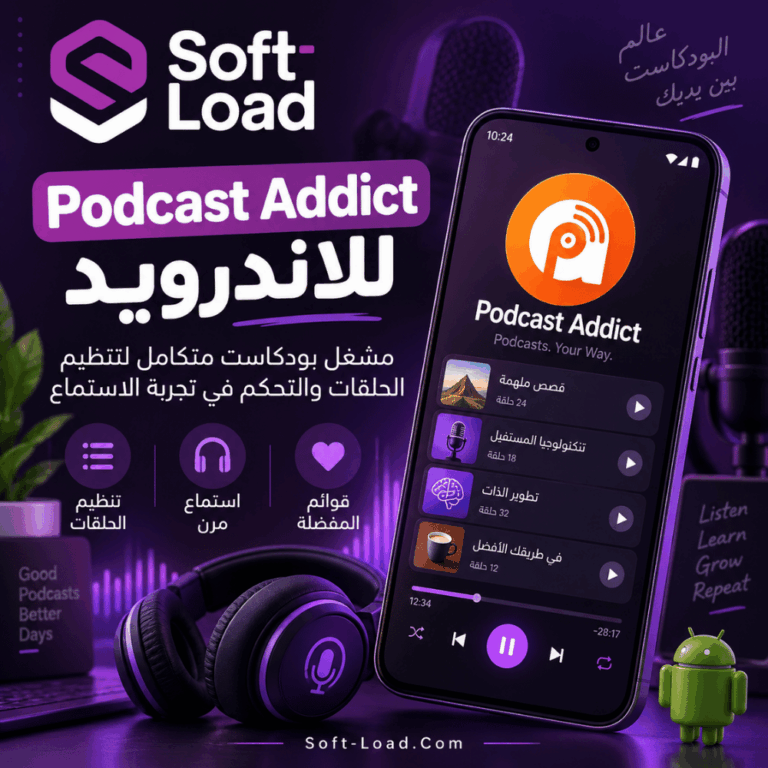 تحميل تطبيق Podcast Addict مشغل بودكاست متكامل لتنظيم الحلقات والتحكم في تجربة الاستماع
