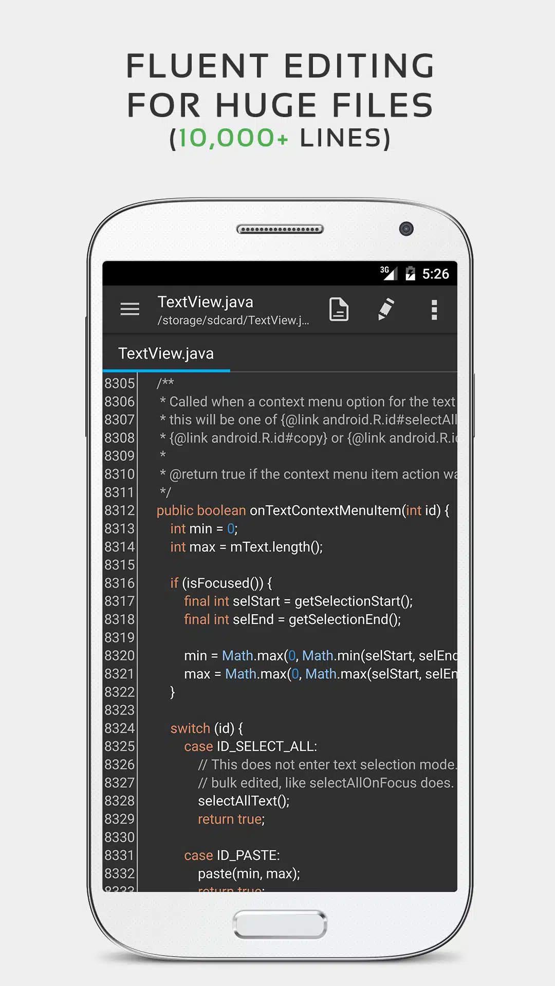 تحميل تطبيق QuickEdit Text Editor Pro لتحرير النصوص والأكواد