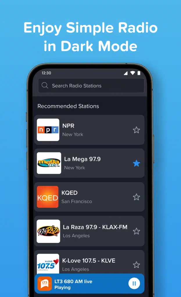 تحميل تطبيق Simple Radio Live AM FM Radio للاستماع الي الراديو