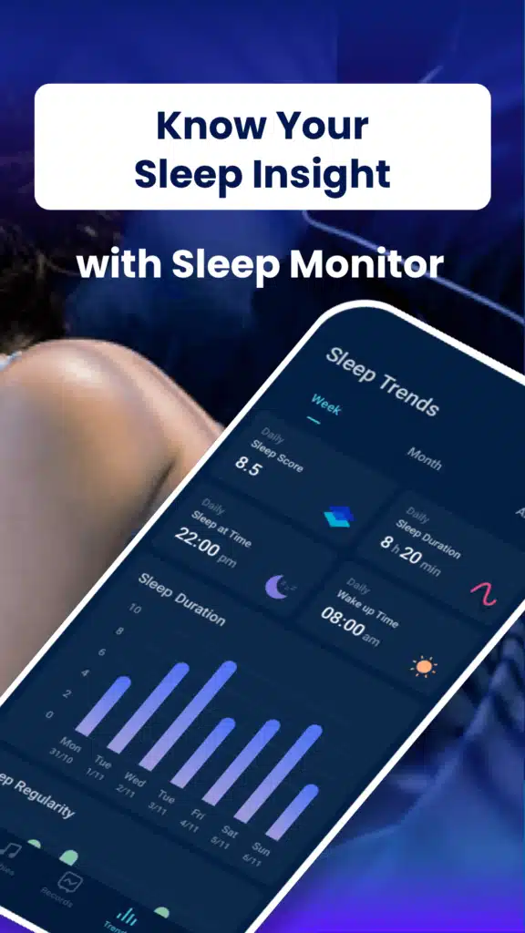 تحميل تطبيق Sleep Monitor Sleep Tracker  لتتبع دورات النوم