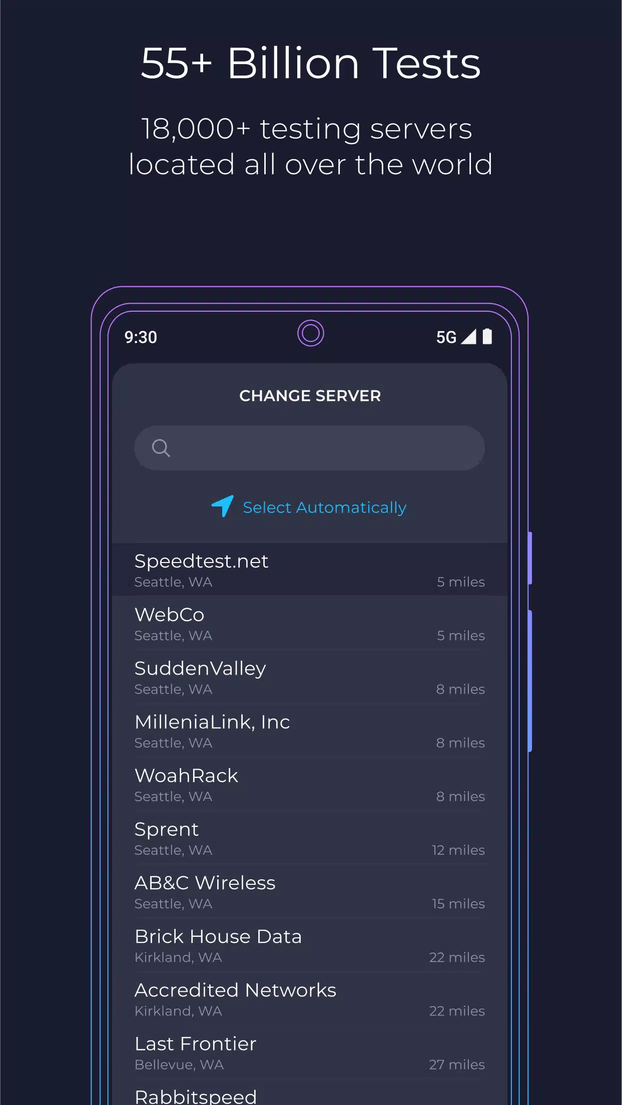 تحميل تطبيق Speedtest by Ookla لقياس أداء اتصال المستخدم بالإنترنت