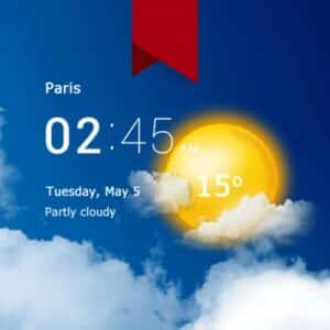 تحميل تطبيق Transparent clock weather Pro لعرض الساعة و الطقس