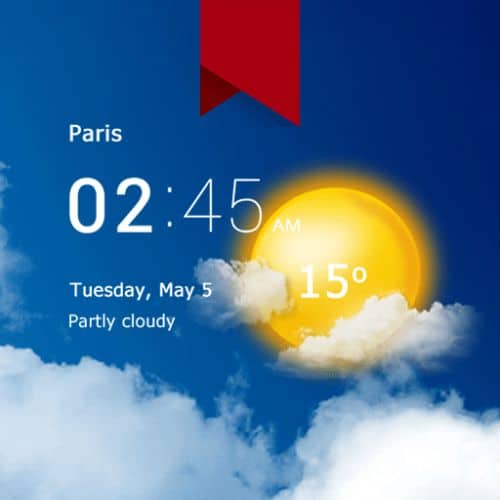 تحميل تطبيق Transparent clock weather Pro لعرض الساعة و الطقس