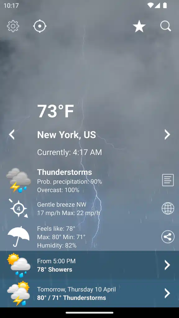 تحميل تطبيق Weather XL PRO لمعرفة حالة الطقس