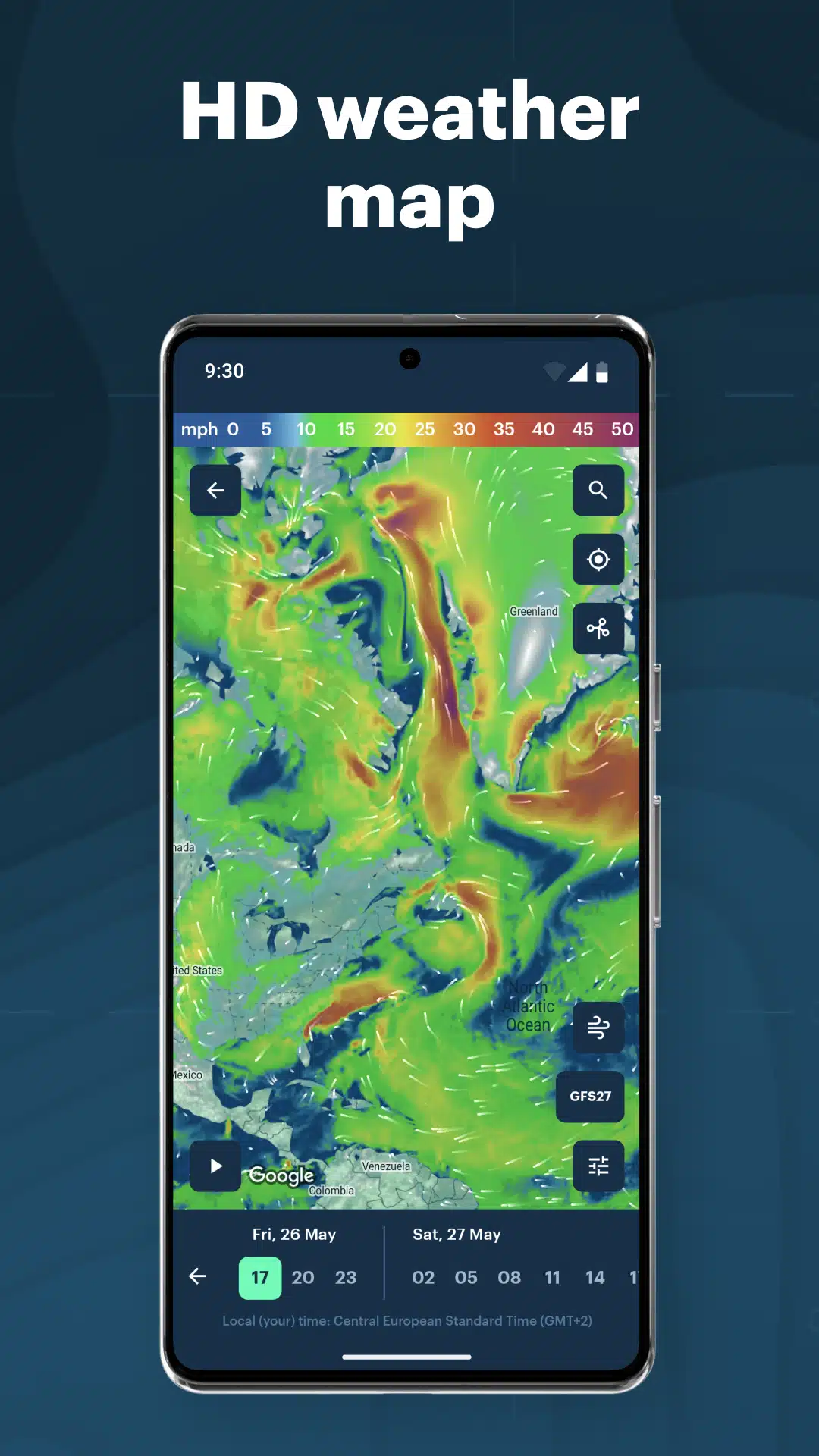 تحميل تطبيق Windy app - Enhanced forecast لعرض البيانات الجوية