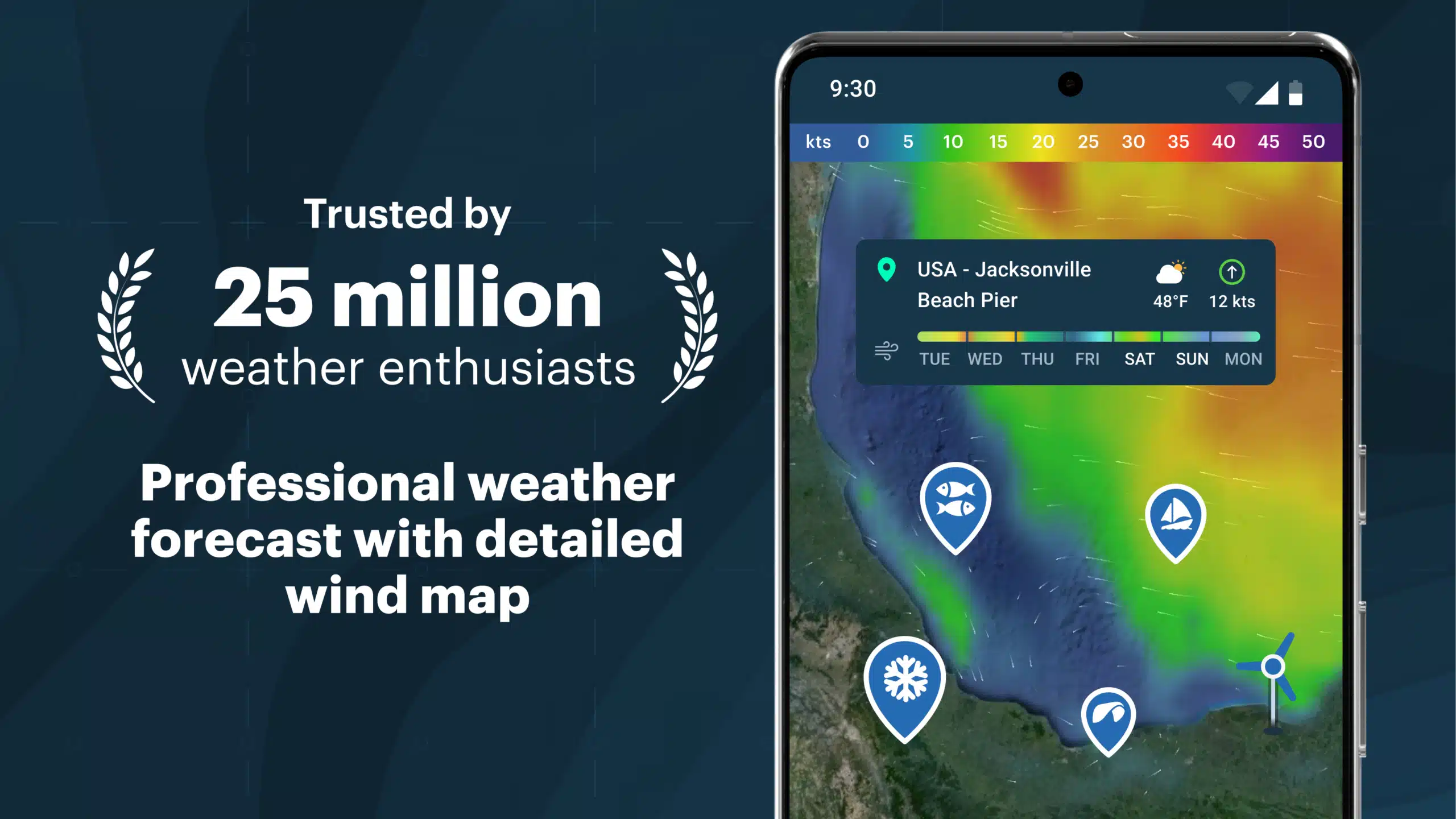 تحميل تطبيق Windy app - Enhanced forecast لعرض البيانات الجوية
