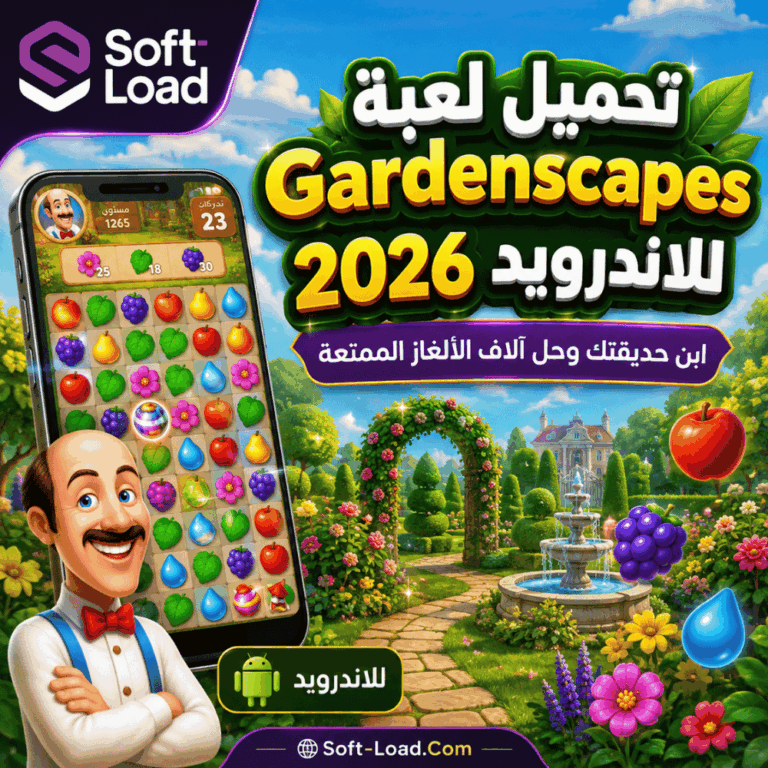 تحميل لعبة Gardenscapes للاندرويد 2026 ابنِ حديقتك وحل آلاف الألغاز الممتعة