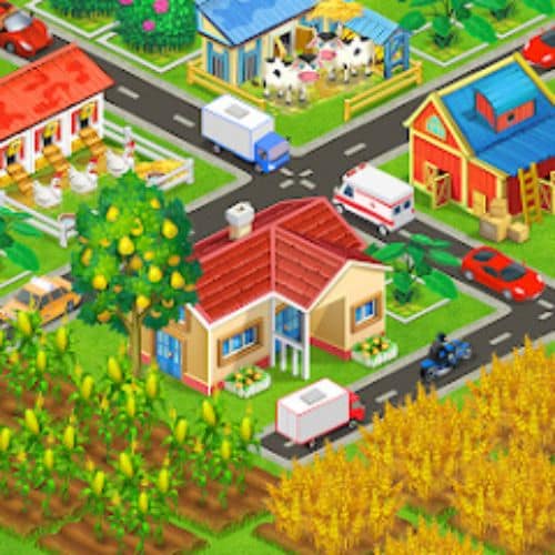 تحميل لعبة farm town mod البناه والمحاكاه 1