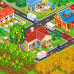 تحميل لعبة farm town mod البناه والمحاكاه