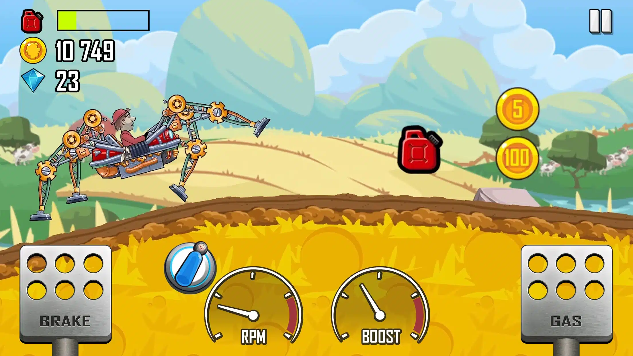 تحميل لعبة hill climb racing mod للألغاز والسرعه