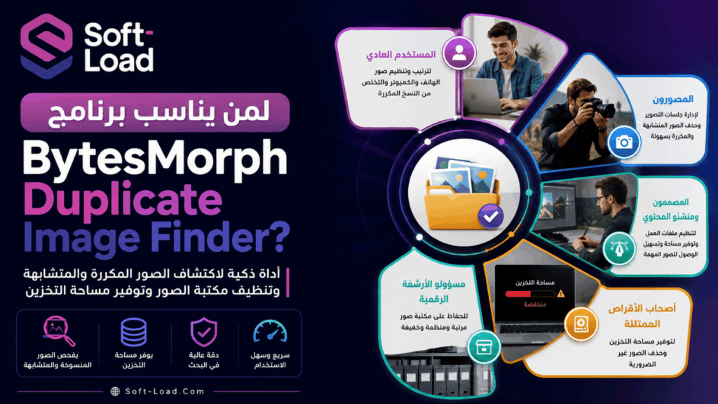 لمن يناسب برنامج BytesMorph Duplicate Image Finder؟