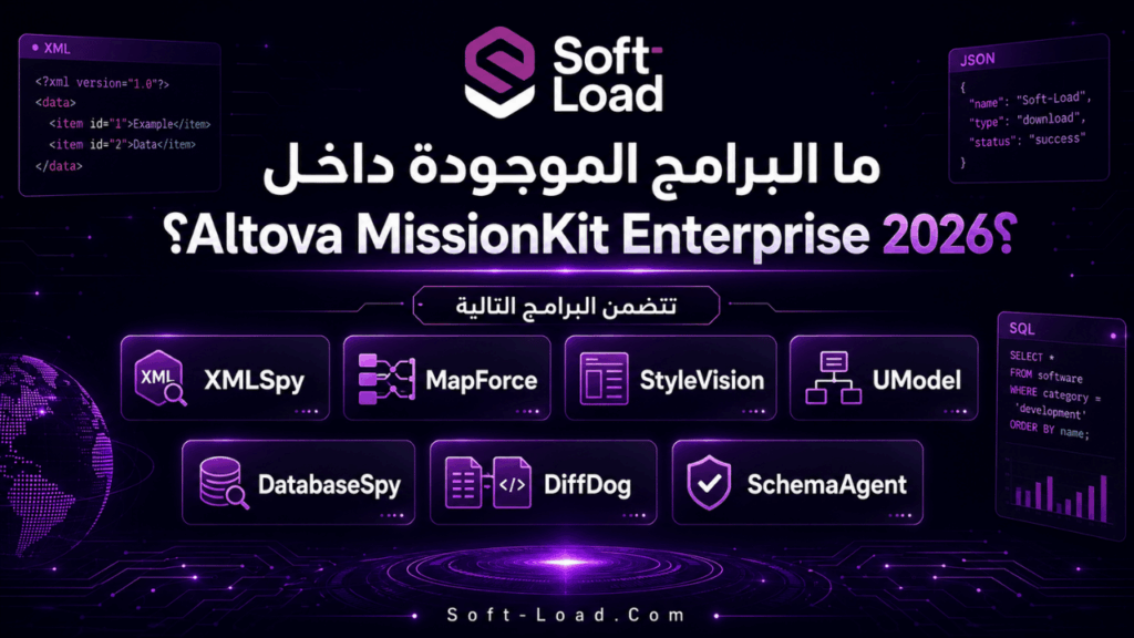 ما البرامج الموجودة داخل Altova MissionKit Enterprise 2026؟