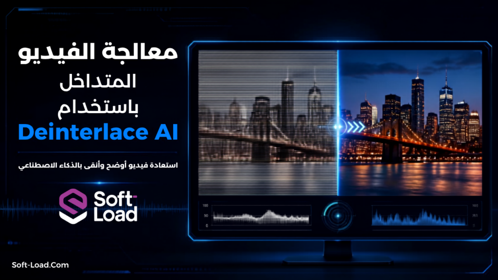 معالجة الفيديو المتداخل باستخدام Deinterlace AI