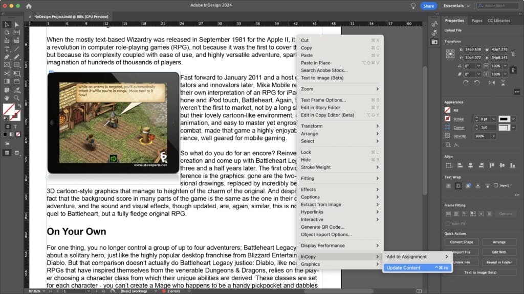 تحميل برنامج Adobe InCopy 2025 كتابة وتحرير النصوص