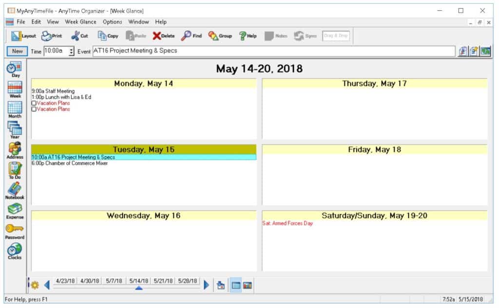 تحميل برنامج AnyTime Organizer Deluxe  لتنظيم الوقت والإنتاجية