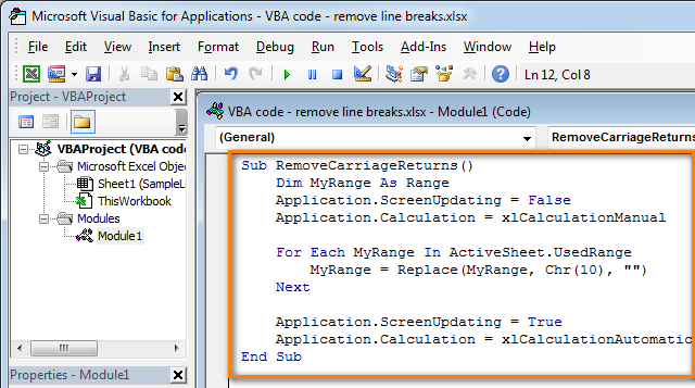 تحميل برنامج Code VBA لتحسين جداول أعمال إكسيل