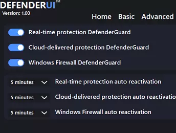 تحميل برنامج DefenderUI أداء التحكم ودعم الحماية