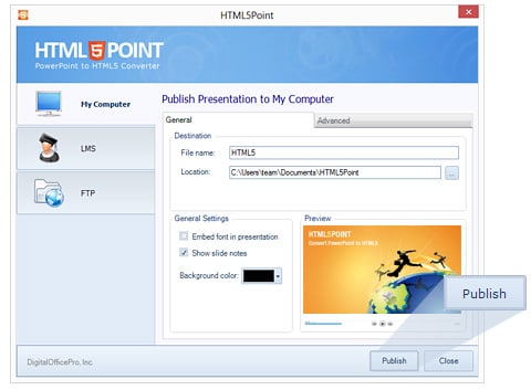 تحميل برنامج DigitalOfficePro HTML5Point لتحويل العروض التقديمية إلى محتوى بصيغة HTML5