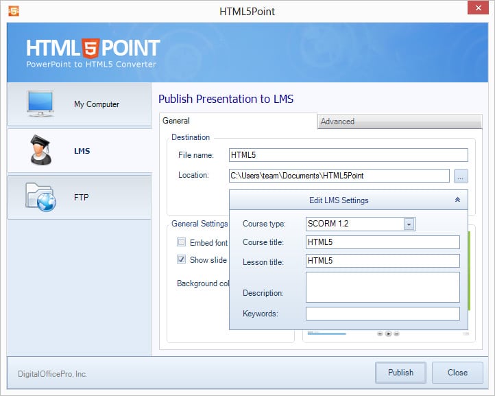 تحميل برنامج DigitalOfficePro HTML5Point لتحويل العروض التقديمية إلى محتوى بصيغة HTML5