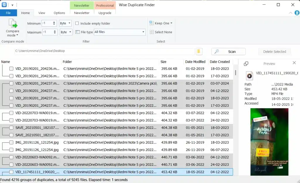 تحميل برنامج Duplicate Finder Professional 2025 لاكتشاف وإزالة الملفات المكررة