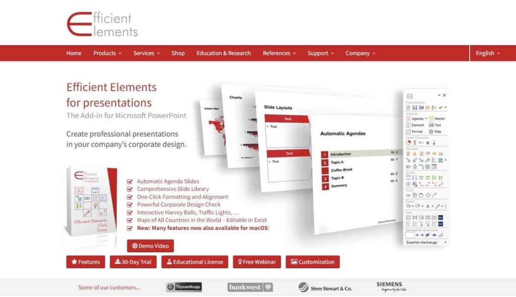 تحميل برنامج Efficient Elements for presentations  لإنشاء عروض تقديمية