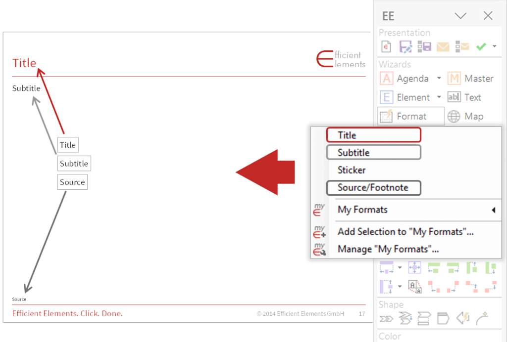 تحميل برنامج Efficient Elements for presentations  لإنشاء عروض تقديمية