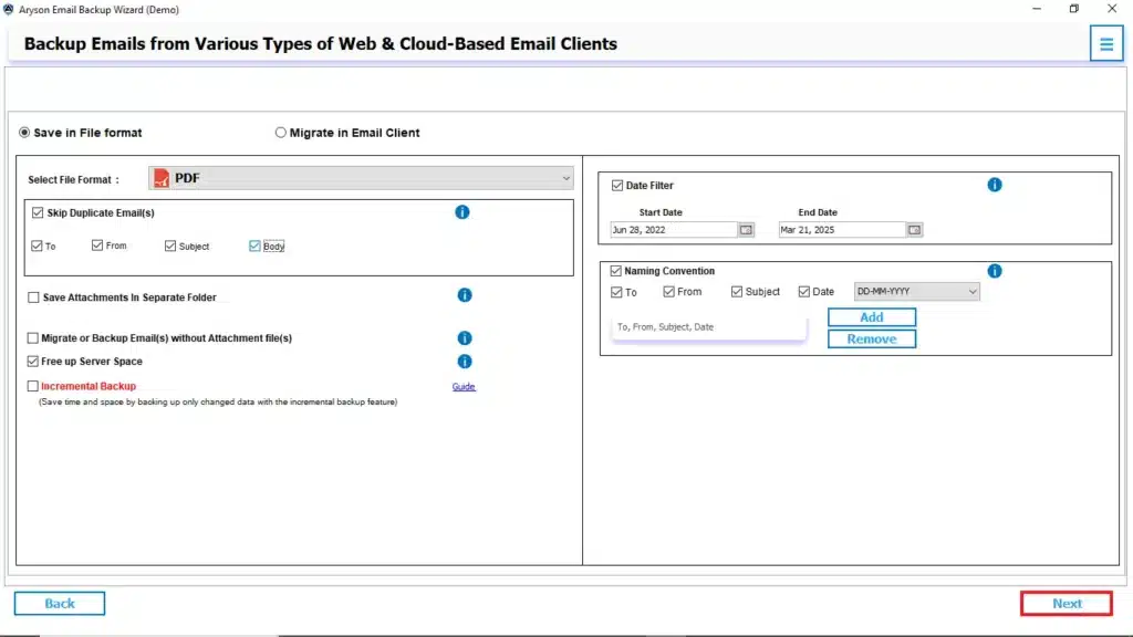 تحميل برنامج Email Backup Wizard Enterprise لحماية بيانات البريد الإلكتروني