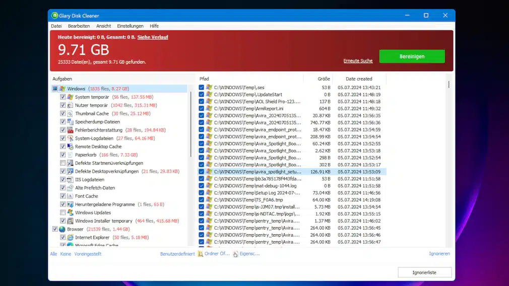 تحميل برنامج Glary Disk Cleaner لتنظيف الهارد ديسك