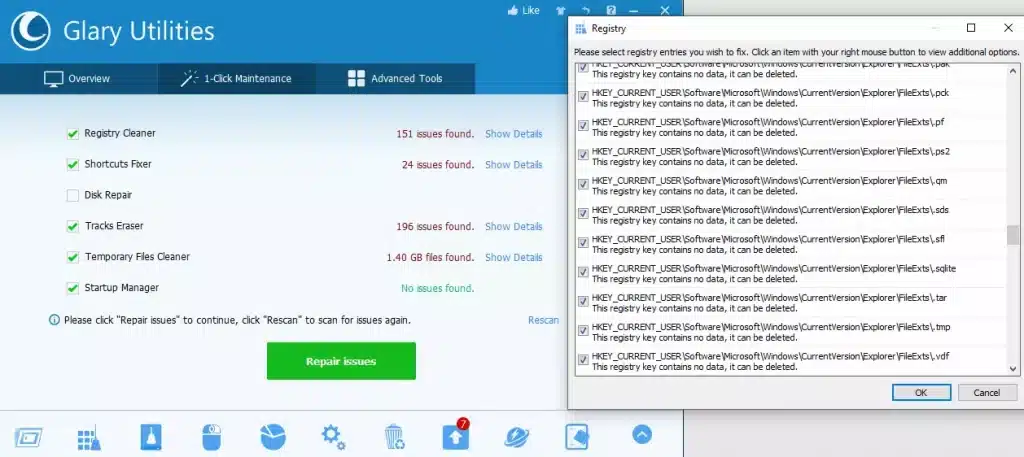 تحميل برنامج Glary Registry Repair لتنظيف الريجستري وتسريع الكمبيوتر