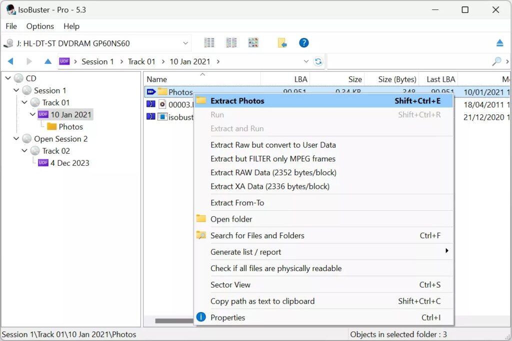 تحميل برنامج IsoBuster Pro لاستعادة البيانات من مختلف أنواع الأقراص الضوئية