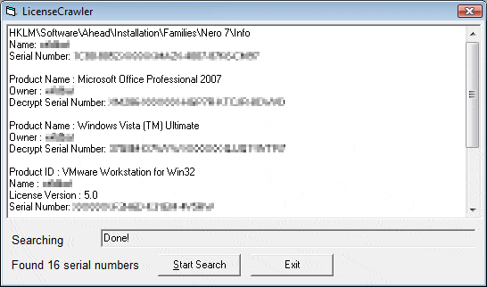 تحميل برنامج LicenseCrawler لاستخراج واسترجاع مفاتيح التفعيل