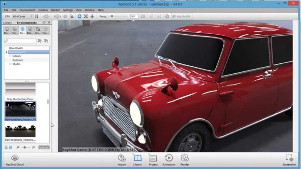 تحميل برنامج Luxion KeyShot Studio Enterprise للتصميم ثلاثي الأبعاد