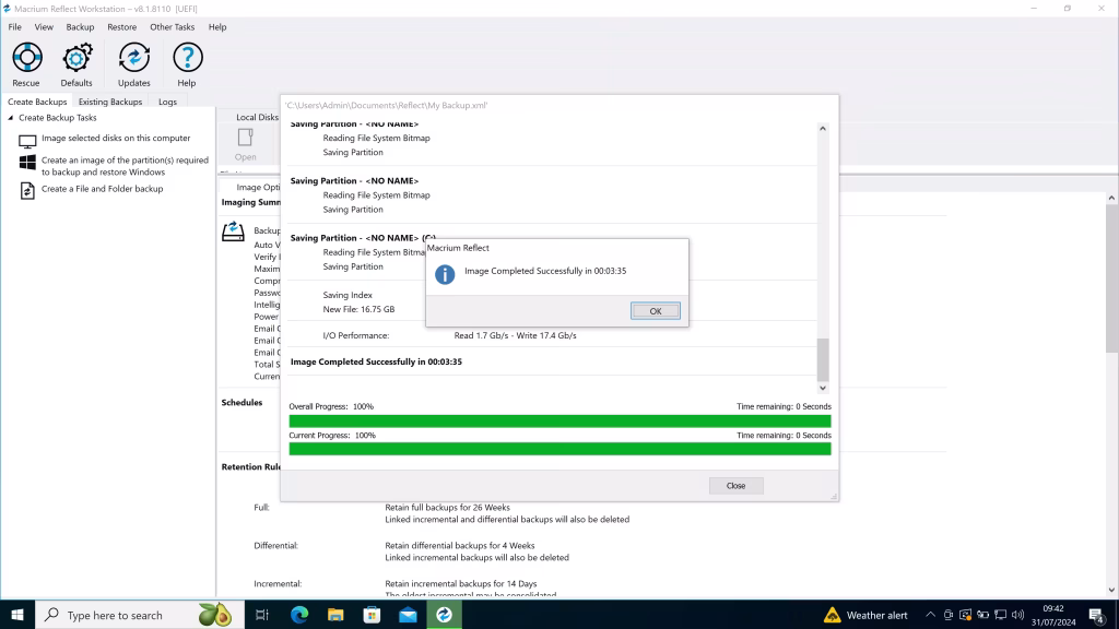 تحميل برنامج Macrium Reflect X Workstation للنسخ الاحتياطي واستعادة البيانات