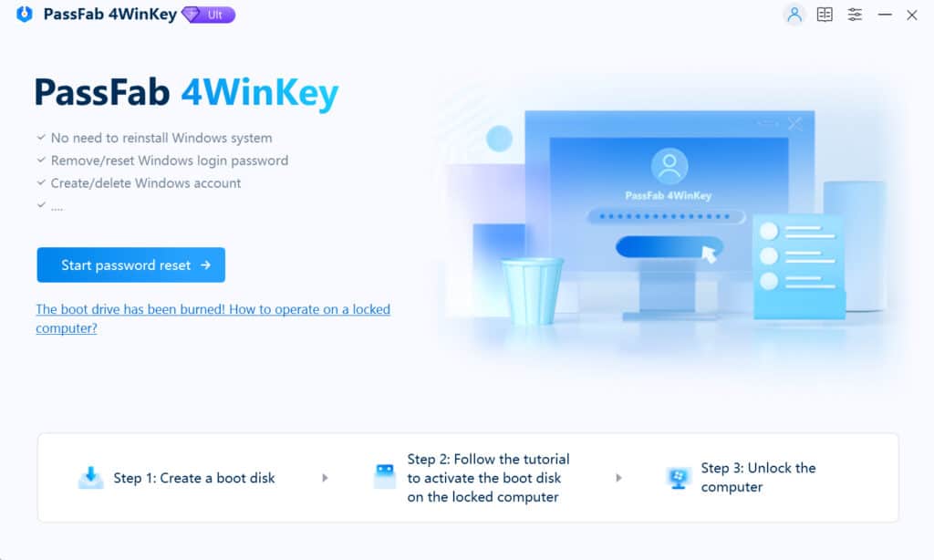 تحميل برنامج PassFab 4WinKey Ultimate  لإعادة تعيين كلمات مرور الويندوز