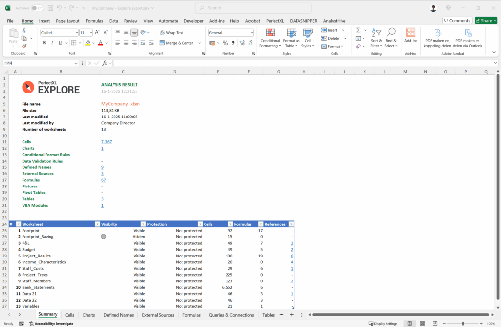 تحميل برنامج PerfectXL Explore لتحليل وفهم ملفات Excel