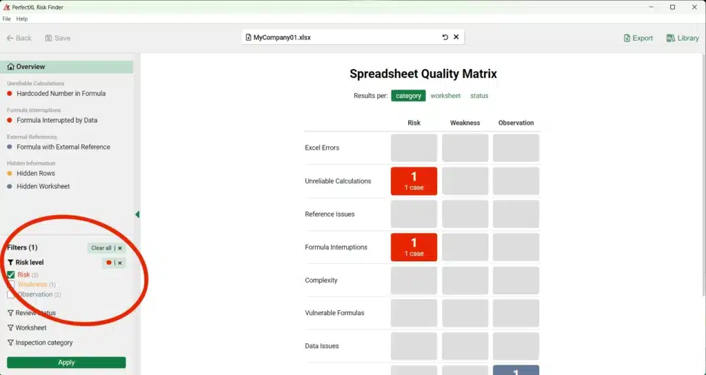 تحميل برنامج PerfectXL Risk Finder للكشف عن المخاطر والأخطاء في Excel