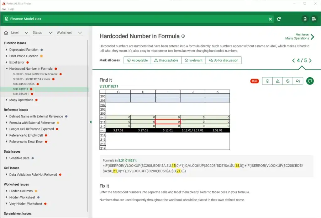 تحميل برنامج PerfectXL Risk Finder للكشف عن المخاطر والأخطاء في Excel