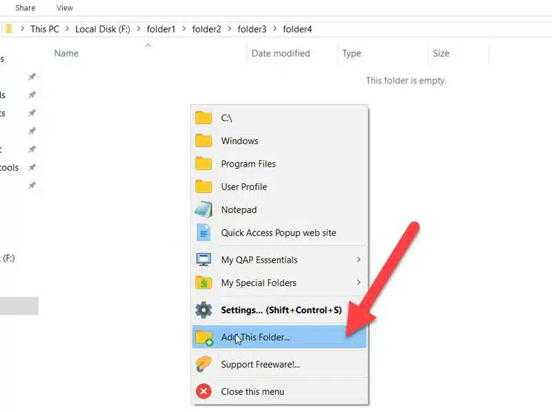 تحميل برنامج Quick Access Popup لتسريع وتسهيل عملية التنقل داخل الويندوز
